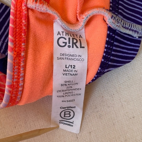 Athleta Girl Pink & Purple Sports Bra Size 12/L - Picture 2 of 7